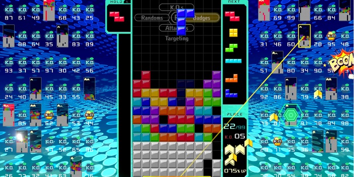 "Tetris 99" is "Tetris" with Battle Royale. Sounds funny, but that's how it is.
