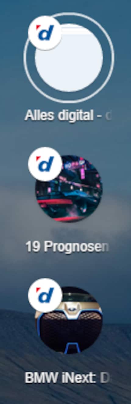 The tabs under Opera Neon