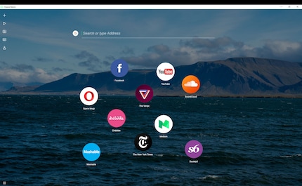 The start screen with Speed Dial