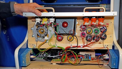 The wiring of the control elements.