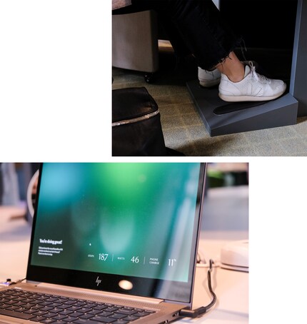 Damit du dich auch während der Arbeit fit halten kannst, hat sich das «Interaction Design Studio AKQA» etwas Schlaues überlegt: Um dein Handy aufzuladen, musst du unterm Tisch mit deinen Füssen treten.