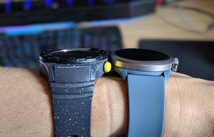 Im Vergleich zur Fossil Sport ist die Huawei Watch 2 ein ziemlicher Brocken.