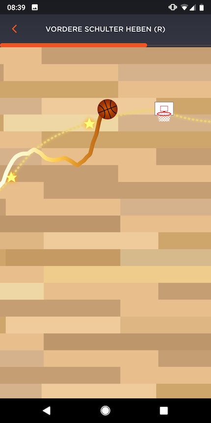 ...or with the basketball: the task is always the same: stay on the line!