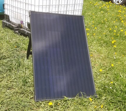 Das Solarpanel bei der Arbeit.
