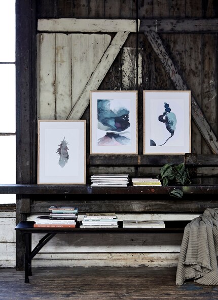 Molte immagini sono già incorniciate e opacizzate. Foto: House Doctor