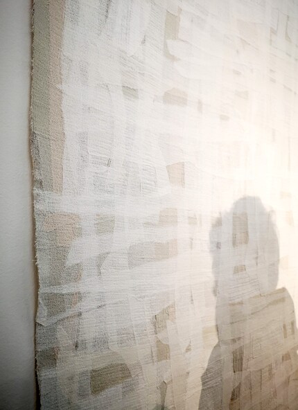 The exhibition of recycled fabrics took place on the occasion of the Salone del Mobile at the Rossana Orlandi Gallery.