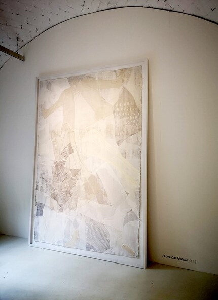 When old clothes are turned into art: The wall textiles come from the take-back programme of fashion brand Eileen Fischer.