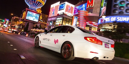 The future on four wheels: a self-driving Lyft taxi. Source: The Drive