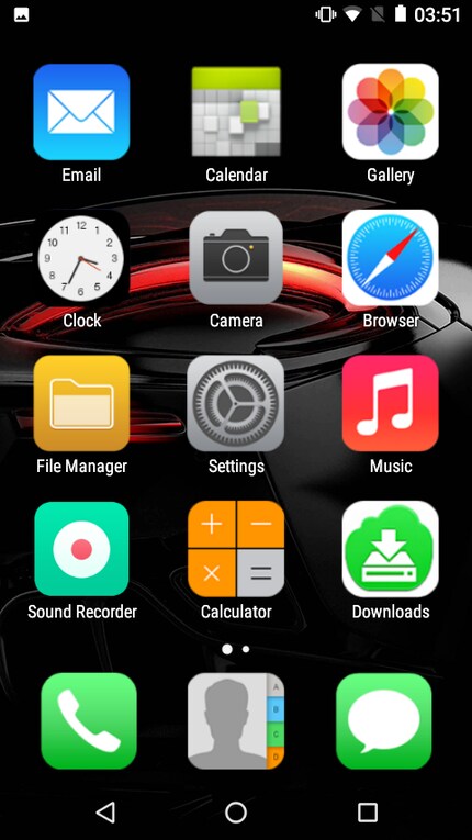 ...und der Home Screen