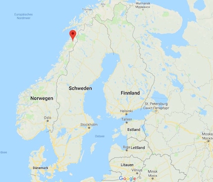 Auf nach Røkland. Quelle: Google Maps
