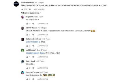 Uno dei tanti esempi di commenti nei forum, subreddit, messaggi su Twitter e sui canali YouTube.