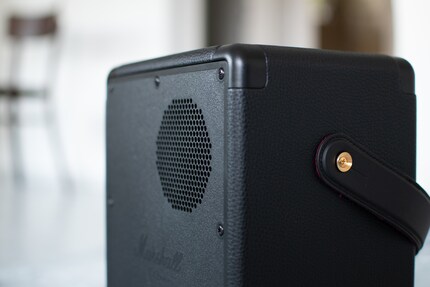 The rear has another speaker. This creates a stereo effect.