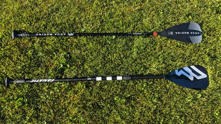 The Fanatic paddle is partly made of carbon fibre.