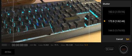 Strange shutter speeds.