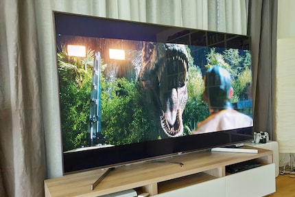 T-Rex-Szene, Sony LCD XG95, 75-Zoll