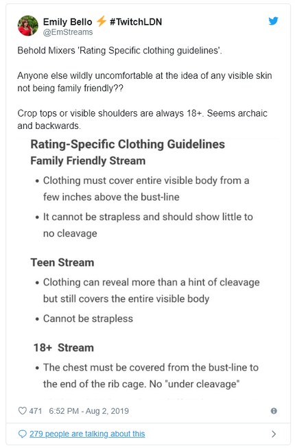 Mixer’s dress code is controversial.