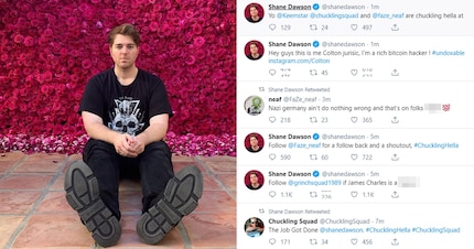 He is also a victim of the Chuckling Squad: YouTube star Shane Dawson. Source: Metro