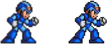 Die Skalierungstechnik «Integer Scaling» macht das unscharfe Bild wieder pixelig und klar.