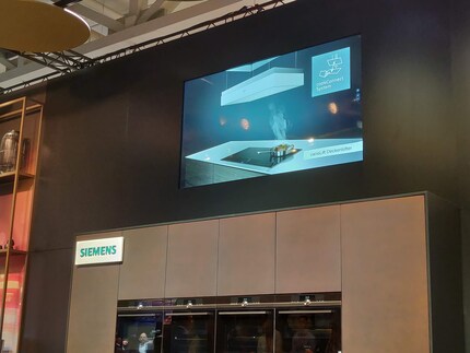 Unfortunately, the extractor hood on steel cables couldn’t be seen live.