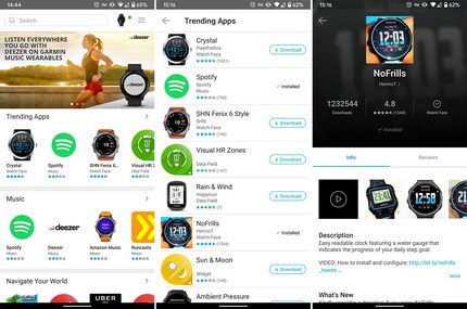 Im Connect-IQ-Store kannst du zusätzliche Apps runterladen.