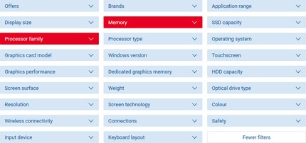 Navigate to the notebook section and select the filters that match your responses – see the list below.