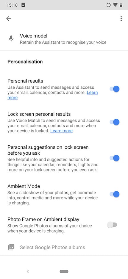 Ambient Mode can be found further down