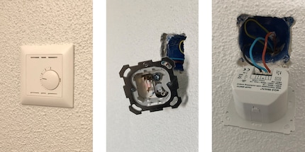 Enlevez l'ancien thermostat Feller, connectez le thermostat mural IP Homematic et vous êtes prêt à démarrer.