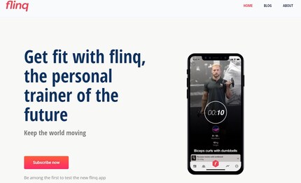 Flinq ist in Entwicklung, soll ein «Virtual Personal Trainer» sein