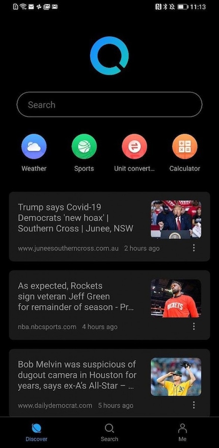 Die App unterscheidet sich kaum von einer beliebigen Suchmaschine.