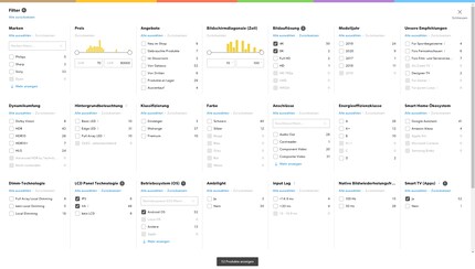 I nuovi filtri in modalità schermo intero