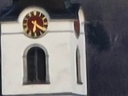 The church tower with 100x Zoom