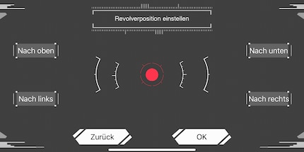 Con l’app è  possibile regolare anche la posizione della pistola.