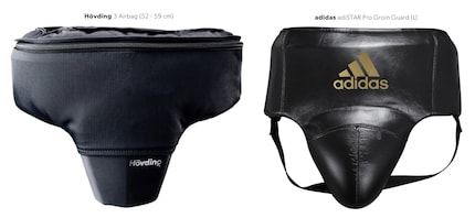 Séparés pendant la production : le Hövding 3 et le adiSTAR Pro Groin Guard