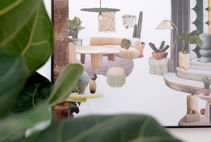 Natural materials and shades, terazzo patterns and rounded furniture remain in fashion. Plants are an evergreen.