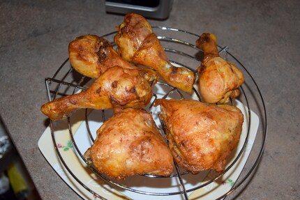 The crispy roast chicken pieces are a sight to behold and taste great too.