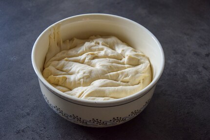 Raw yeast dough (pizza dough)...