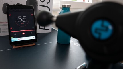 The Compex Fixx is the loudest.