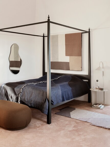 These blankets, which make the most of colour blocking, can easily be thrown over the armrest of an armchair or hung on the wall. Photo: Ferm Living