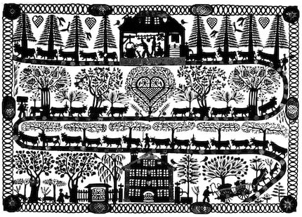 Un motif typique de Johann Jakob Hauswirth : la montée à l'alpage.