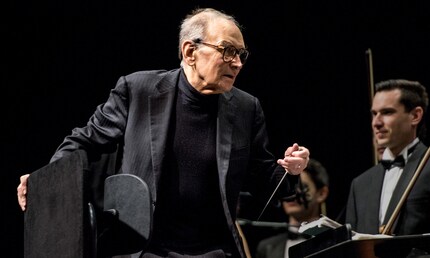 Ennio Morricone en 2013 lors d'une représentation orchestrale de sa musique de film