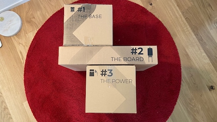 1, 2 or 3? Labelled boxes make it easy to assemble the steamer.