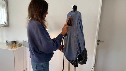 The board in the upright position is best suited for quick steam ironing and refreshing clothes.