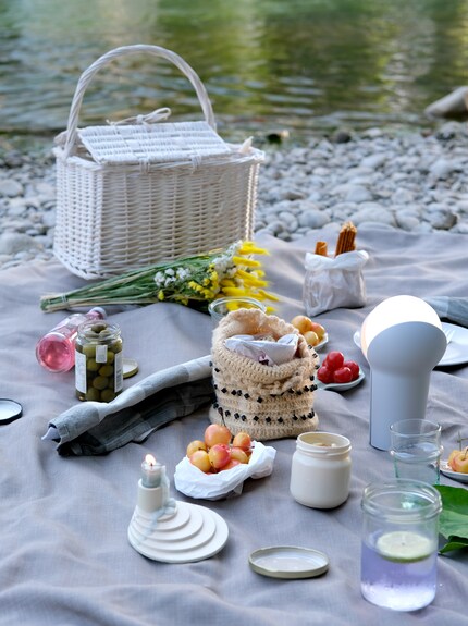 Candlelight creates a pleasant atmosphere.