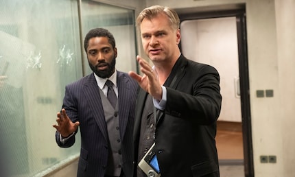 John David Washington et Christopher Nolan