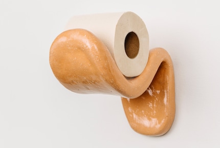 The «Toilet Tongue» holder stretches both itself and the toilet roll out. Bnag, Marta Los Angeles