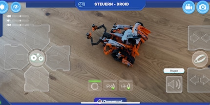 En mode commande, je peux voir ce que fait le robot grâce à la caméra du smartphone.