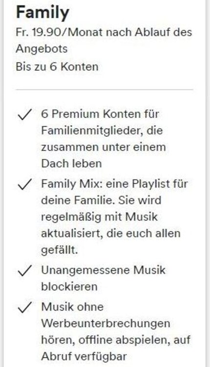 Preis und Angebot vorher