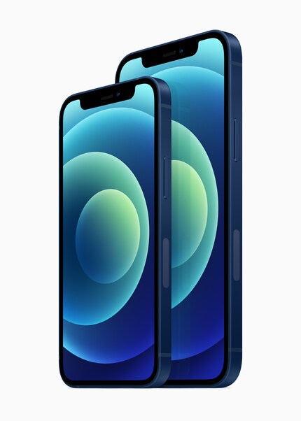 Der Größenunterschied zwischen iPhone 12 und iPhone 12 mini.