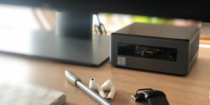 A mini PC, such as this NUC from Intel, has a place on every desk in the home office. A mini PC, such as this NUC from Intel, has a place on every desk in the home office.