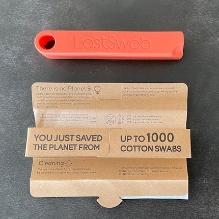The packaging is an eco-friendly cardboard box.